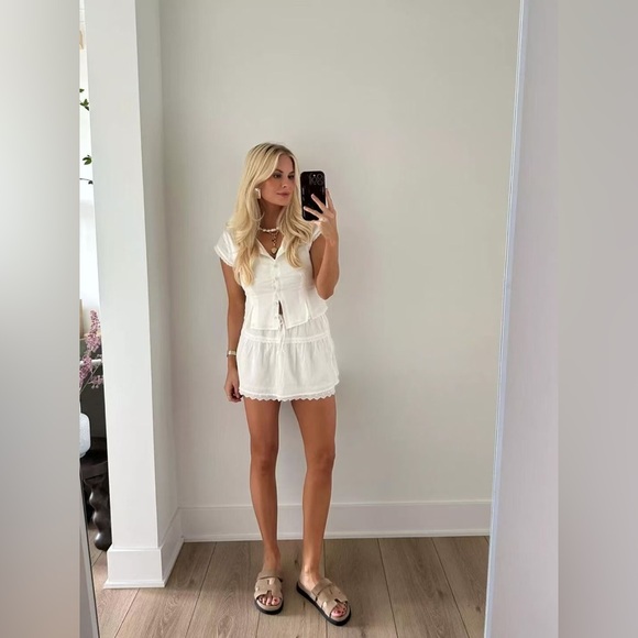 Reformation Valetta Two Piece In White, brand new, never worn, no flaws. - Picture 8 of 15